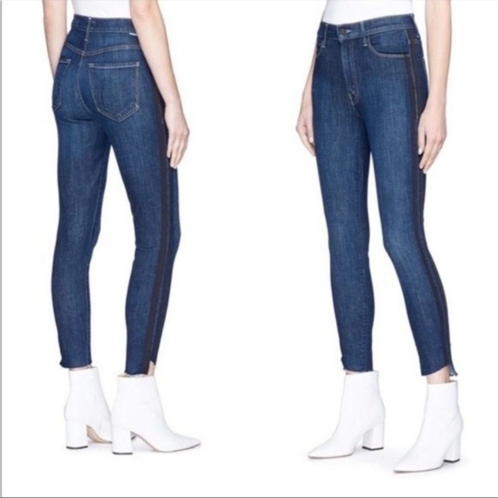 Mother Jeans Stunner Ankle Step Fray in Sweeping Racer Jeans 24